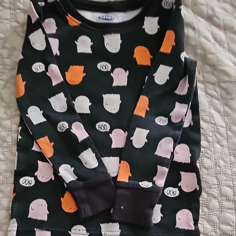 Boo 3t Pink Ghost Pj Set Long Sleeve